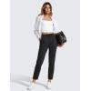 imageCRZ YOGA Womens 4Way Stretch Ankle Golf Pants 78 Casual Dress Work Athletic Travel Workout Sweatpants with PocketsBlack