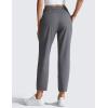 imageCRZ YOGA Womens 4Way Stretch Ankle Golf Pants 78 Casual Dress Work Athletic Travel Workout Sweatpants with PocketsDark Carbon