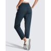 imageCRZ YOGA Womens 4Way Stretch Ankle Golf Pants 78 Casual Dress Work Athletic Travel Workout Sweatpants with PocketsTrue Navy