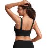 imageCRZ YOGA Womens Bikini Tops Scoop Neck Bathing Suit Supportive Modest Swimsuit Wide Straps Sports Bra PaddedBlack