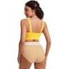 imageCRZ YOGA Womens Bikini Tops Scoop Neck Bathing Suit Supportive Modest Swimsuit Wide Straps Sports Bra PaddedHigh Visibility Yellow