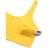 imageCRZ YOGA Womens Bikini Tops Scoop Neck Bathing Suit Supportive Modest Swimsuit Wide Straps Sports Bra PaddedHigh Visibility Yellow
