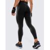 imageCRZ YOGA Womens Brushed Naked Feeling Workout Leggings 25quot  High Waisted Gym Compression Tummy Control Yoga PantsBlack