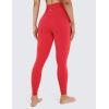 imageCRZ YOGA Womens Brushed Naked Feeling Workout Leggings 25quot  High Waisted Gym Compression Tummy Control Yoga PantsCrimson