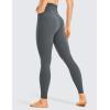 imageCRZ YOGA Womens Brushed Naked Feeling Workout Leggings 25quot  High Waisted Gym Compression Tummy Control Yoga PantsDark Carbon