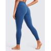 imageCRZ YOGA Womens Brushed Naked Feeling Workout Leggings 25quot  High Waisted Gym Compression Tummy Control Yoga PantsPitch Blue