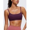 imageCRZ YOGA Womens Butterluxe Adjustable Spaghetti Strap Sports Bra  Scoop Neck Wireless Padded Yoga Workout Crop TopDeep Purple