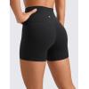 imageCRZ YOGA Womens Butterluxe Biker Shorts 4  High Waisted Booty Workout Volleyball Yoga SpandexBlack