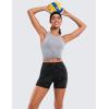 imageCRZ YOGA Womens Butterluxe Biker Shorts 4  High Waisted Booty Workout Volleyball Yoga SpandexDark Grey Camouflage 2