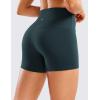 imageCRZ YOGA Womens Butterluxe Biker Shorts 4  High Waisted Booty Workout Volleyball Yoga SpandexForest Dark Green
