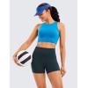 imageCRZ YOGA Womens Butterluxe Biker Shorts 4  High Waisted Booty Workout Volleyball Yoga SpandexForest Dark Green