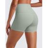 imageCRZ YOGA Womens Butterluxe Biker Shorts 4  High Waisted Booty Workout Volleyball Yoga SpandexGreen Palm Court