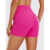 imageCRZ YOGA Womens Butterluxe Biker Shorts 4  High Waisted Booty Workout Volleyball Yoga SpandexHibiscus Purple