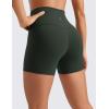 imageCRZ YOGA Womens Butterluxe Biker Shorts 4  High Waisted Booty Workout Volleyball Yoga SpandexLegend Green