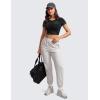 imageCRZ YOGA Womens Butterluxe Double Lined Short Sleeve Crop Tops Crew Neck Casual Workout TShirt Cute Basic TeeBlack Tie Dye Flowers