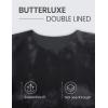 imageCRZ YOGA Womens Butterluxe Double Lined Short Sleeve Crop Tops Crew Neck Casual Workout TShirt Cute Basic TeeBlack Tie Dye Flowers