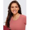 imageCRZ YOGA Womens Butterluxe Double Lined Short Sleeve Crop Tops Crew Neck Casual Workout TShirt Cute Basic TeeBriar Rose