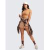 imageCRZ YOGA Womens Butterluxe Double Lined Short Sleeve Crop Tops Crew Neck Casual Workout TShirt Cute Basic TeeDoe Brown