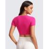 imageCRZ YOGA Womens Butterluxe Double Lined Short Sleeve Crop Tops Crew Neck Casual Workout TShirt Cute Basic TeeGranita Pink