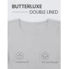 imageCRZ YOGA Womens Butterluxe Double Lined Short Sleeve Crop Tops Crew Neck Casual Workout TShirt Cute Basic TeeGull Gray