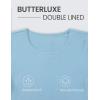 imageCRZ YOGA Womens Butterluxe Double Lined Short Sleeve Crop Tops Crew Neck Casual Workout TShirt Cute Basic TeePure Blue