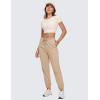imageCRZ YOGA Womens Butterluxe Double Lined Short Sleeve Crop Tops Crew Neck Casual Workout TShirt Cute Basic TeeWhite Apricot