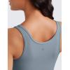 imageCRZ YOGA Womens Butterluxe Double Lined Workout Tank Tops Scoop Neck Racerback Cropped Casual Sleeveless ShirtBelgian Blue