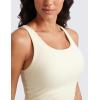 imageCRZ YOGA Womens Butterluxe Double Lined Workout Tank Tops Scoop Neck Racerback Cropped Casual Sleeveless ShirtGloam Yellow Light