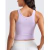 imageCRZ YOGA Womens Butterluxe Double Lined Workout Tank Tops Scoop Neck Racerback Cropped Casual Sleeveless ShirtLilac Air