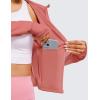 imageCRZ YOGA Womens Butterluxe Full Zip Workout Hoodie Jackets Slim Fit Hooded Athletic Yoga Lightweight Jacket with Thumb HolesBriar Rose