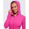 imageCRZ YOGA Womens Butterluxe Full Zip Workout Hoodie Jackets Slim Fit Hooded Athletic Yoga Lightweight Jacket with Thumb HolesHibiscus Purple