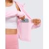 imageCRZ YOGA Womens Butterluxe Full Zip Workout Hoodie Jackets Slim Fit Hooded Athletic Yoga Lightweight Jacket with Thumb HolesPink Peony