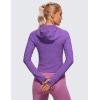 imageCRZ YOGA Womens Butterluxe Full Zip Workout Hoodie Jackets Slim Fit Hooded Athletic Yoga Lightweight Jacket with Thumb HolesRoyal Lilac