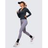 imageCRZ YOGA Womens Butterluxe Full Zip Workout Hoodie Jackets Slim Fit Hooded Athletic Yoga Lightweight Jacket with Thumb HolesTrue Navy