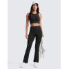 imageCRZ YOGA Womens Butterluxe High Waist Flare Pants 29quot  305quot  32quot  335quot  Yoga Bootcut Wide Leg with Pocket LoungeBlack