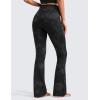 imageCRZ YOGA Womens Butterluxe High Waist Flare Pants 29quot  305quot  32quot  335quot  Yoga Bootcut Wide Leg with Pocket LoungeBlack Tie Dye Flowers