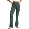 imageCRZ YOGA Womens Butterluxe High Waist Flare Pants 29quot  305quot  32quot  335quot  Yoga Bootcut Wide Leg with Pocket LoungeDark Forest Green