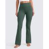 imageCRZ YOGA Womens Butterluxe High Waist Flare Pants 29quot  305quot  32quot  335quot  Yoga Bootcut Wide Leg with Pocket LoungeDark Forest Green