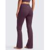 imageCRZ YOGA Womens Butterluxe High Waist Flare Pants 29quot  305quot  32quot  335quot  Yoga Bootcut Wide Leg with Pocket LoungeGrape Thistle Purple