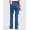 imageCRZ YOGA Womens Butterluxe High Waist Flare Pants 29quot  305quot  32quot  335quot  Yoga Bootcut Wide Leg with Pocket LoungePitch Blue
