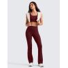 imageCRZ YOGA Womens Butterluxe High Waist Flare Pants 29quot  305quot  32quot  335quot  Yoga Bootcut Wide Leg with Pocket LoungeRed Merlot