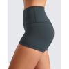 imageCRZ YOGA Womens Butterluxe High Waisted Biker Shorts 25 Inches  Yoga Workout Spandex Running Volleyball BootyDark Green