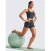 imageCRZ YOGA Womens Butterluxe High Waisted Biker Shorts 25 Inches  Yoga Workout Spandex Running Volleyball BootyDark Green