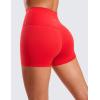 imageCRZ YOGA Womens Butterluxe High Waisted Biker Shorts 25 Inches  Yoga Workout Spandex Running Volleyball BootyDeep Red