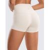 imageCRZ YOGA Womens Butterluxe High Waisted Biker Shorts 25 Inches  Yoga Workout Spandex Running Volleyball BootyMilky White