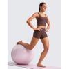 imageCRZ YOGA Womens Butterluxe High Waisted Biker Shorts 25 Inches  Yoga Workout Spandex Running Volleyball BootyTaupe