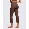 imageCRZ YOGA Womens Butterluxe High Waisted Flare Capris Leggings 23quot  Bootcut Yoga Pants Cropped Lounge Casual ComfyCoffee Brown