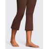 imageCRZ YOGA Womens Butterluxe High Waisted Flare Capris Leggings 23quot  Bootcut Yoga Pants Cropped Lounge Casual ComfyCoffee Brown
