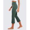 imageCRZ YOGA Womens Butterluxe High Waisted Flare Capris Leggings 23quot  Bootcut Yoga Pants Cropped Lounge Casual ComfyDark Forest Green