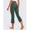imageCRZ YOGA Womens Butterluxe High Waisted Flare Capris Leggings 23quot  Bootcut Yoga Pants Cropped Lounge Casual ComfyDark Forest Green
